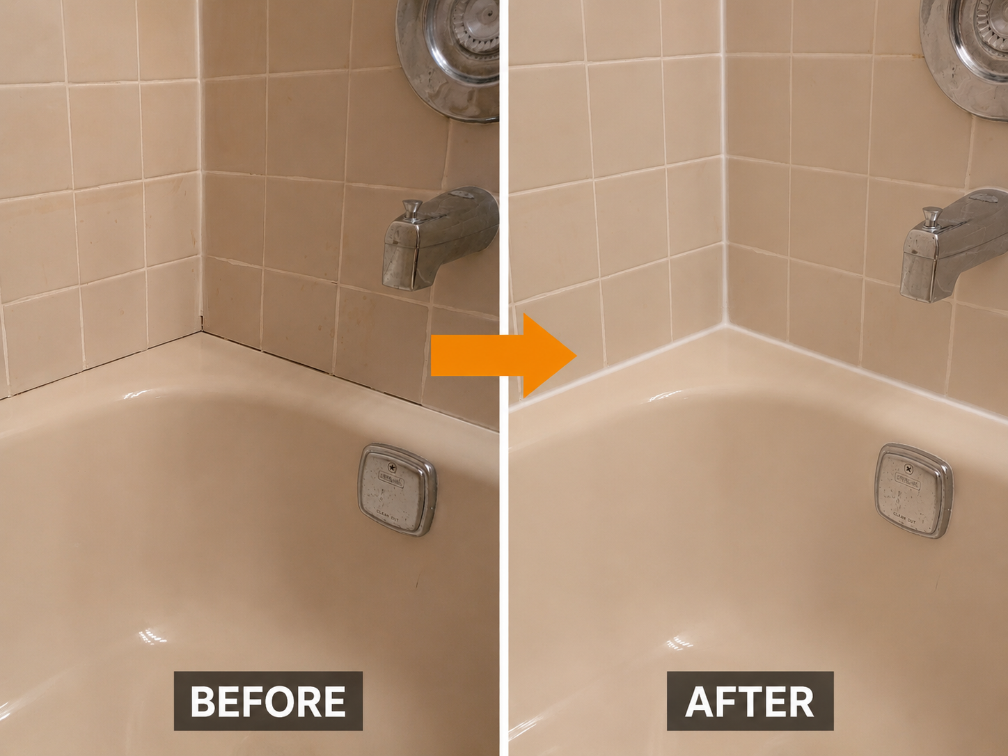 Recaulking bathtub